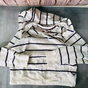 Striped White and Black Hoodie